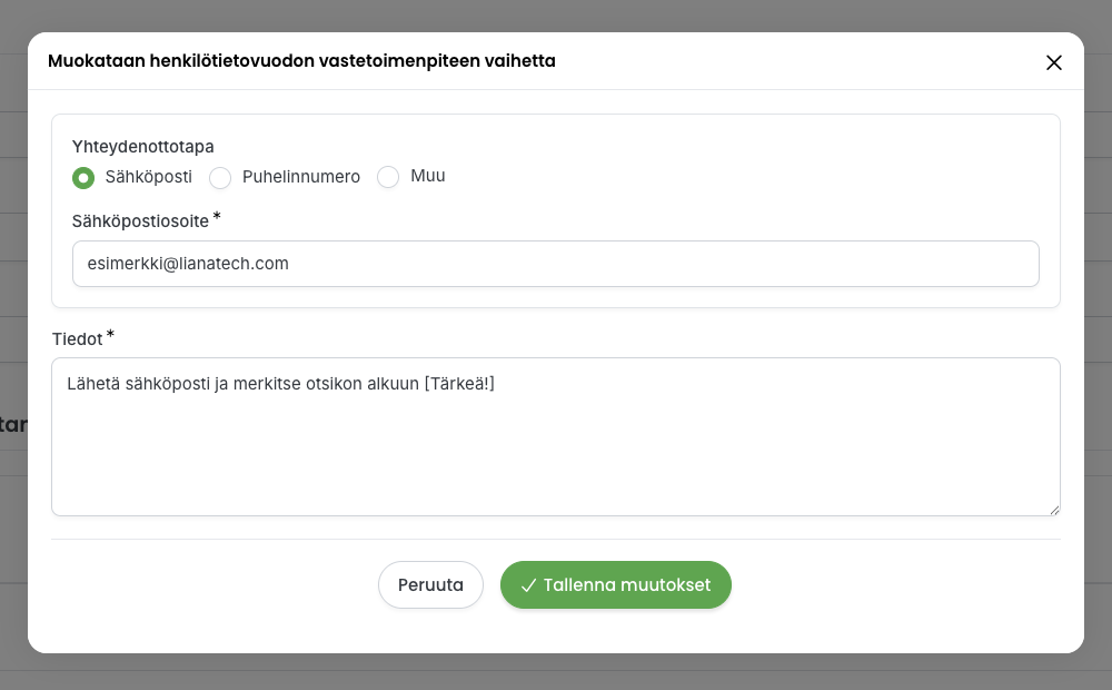 Tietoturvaloukkausten vastetoimenpiteen vaiheen muokkaus